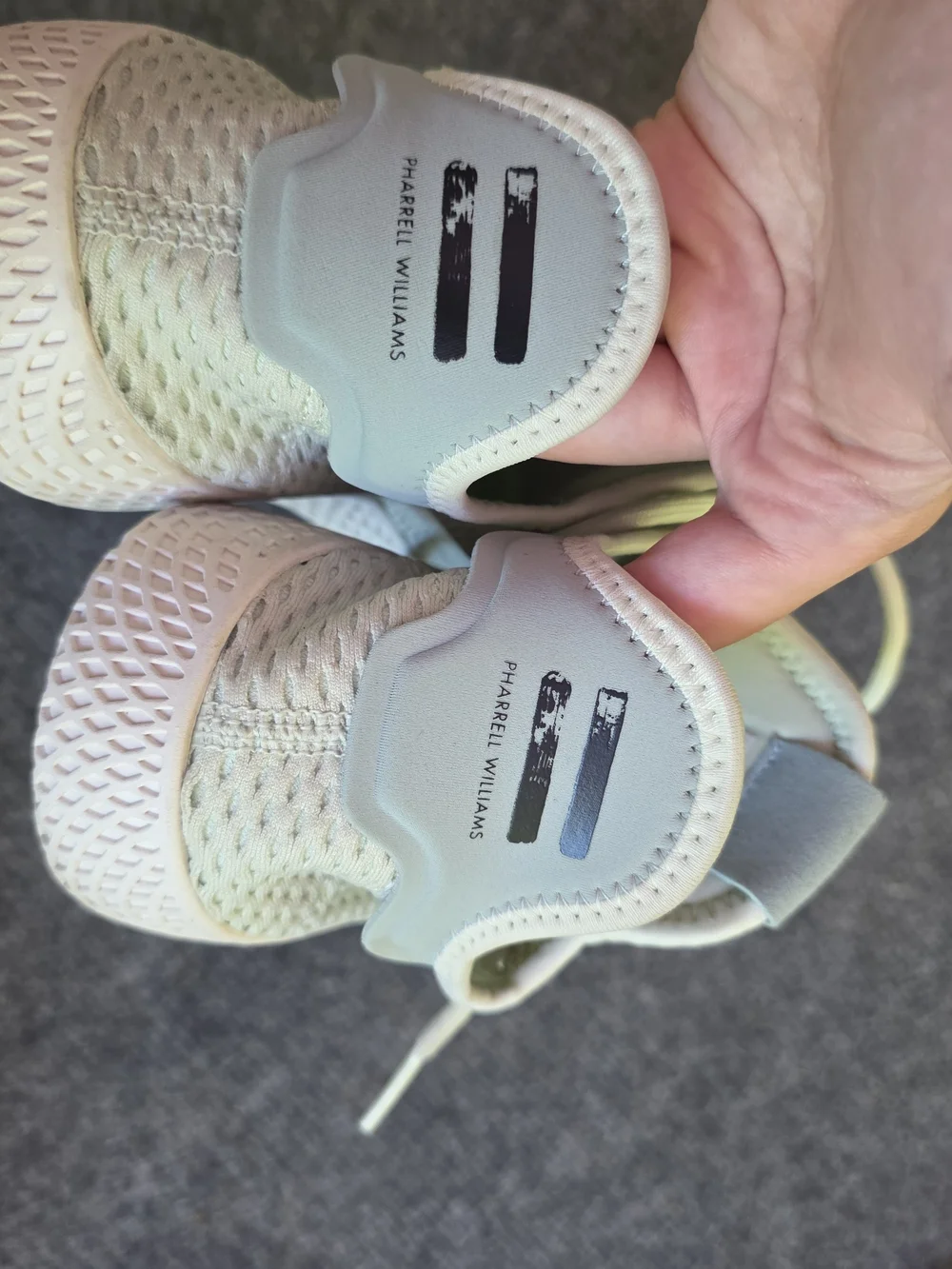 adidas x Pharrell Williams Human Race Tennis Hu Sneakers Linen Green Size Mens 7